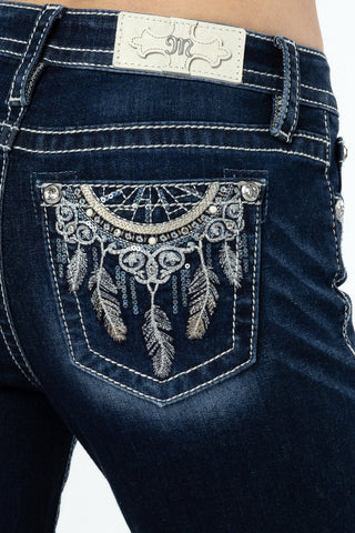 Miss Me Maci Dream Catcher Mid Rise Boot Cut
