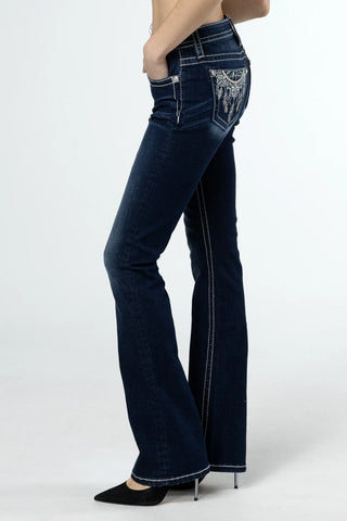 Miss Me Maci Dream Catcher Mid Rise Boot Cut