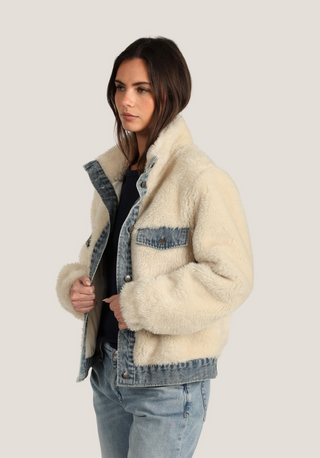 Dylan Sawyer Shearling Denim Jacket