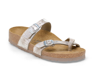 Birkenstock Mayari Synthetic in Washed Silver