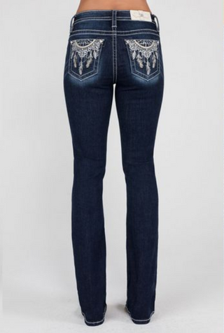 Miss Me Maci Dream Catcher Mid Rise Boot Cut