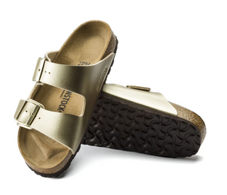 Birkenstock Arizona Synthetic in Gold