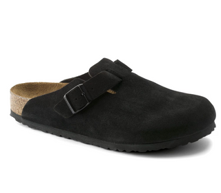 Birkenstock Boston Suede in Black