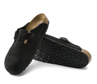 Birkenstock Boston Suede in Black