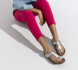 Birkenstock Gizeh Birko Flor in Silver