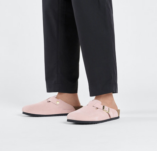 Birkenstock Boston Suede in Light Rose