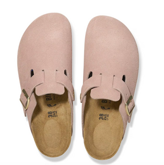 Birkenstock Boston Suede in Light Rose