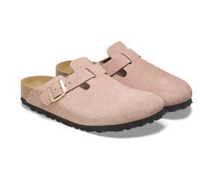 Birkenstock Boston Suede in Light Rose