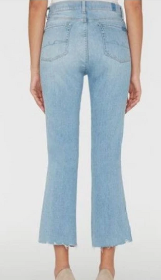 7 for all Mankind High Waist Slim Kick in Silver Linings Playbook