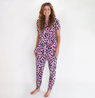 Posh Peanut Electric Leopard Women's Pajamas