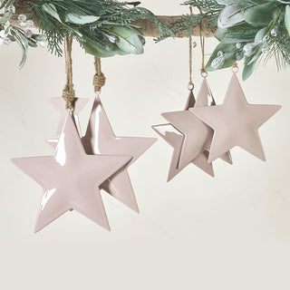 Lilac Enamel Star Ornaments
