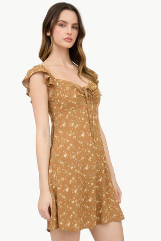 Veronica Floral Tie Mini Dress