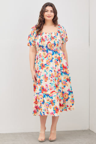 Luna Smocked Bodice Floral Dress