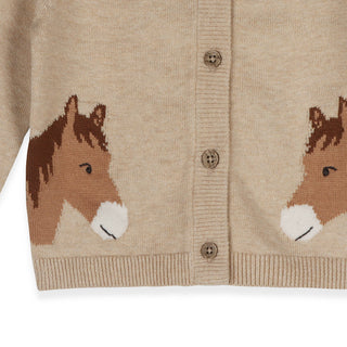 Viverano Baby Horse Jacquard Cardigan