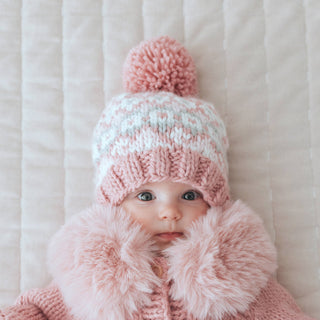 Huggalugs Fairisle Rosy Beanie