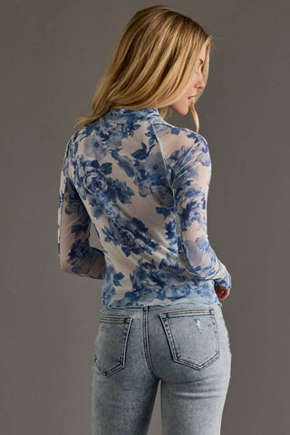 Panache Mina Floral Mesh Top