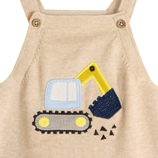Viverano Excavator Embroidered Baby Overall Set