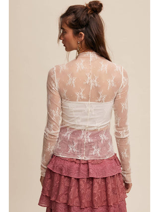 Lillian Sheer Unlined Lace Top