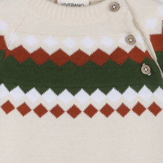Viverano Fair Isle Jacquard Sweater Jumpsuit