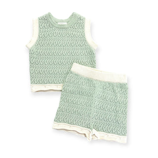 Viverano Poppy Textured Tank and Shorts