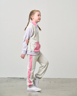 Little Bipsy Girls Colorblock Mockneck Pullover