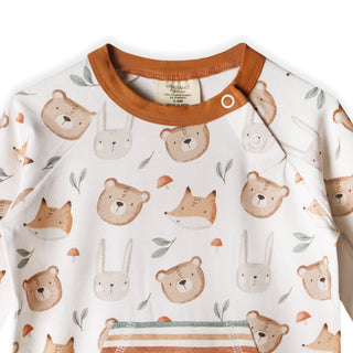 Viverano Forest Animals Kangaroo Pocket Jumpsuit