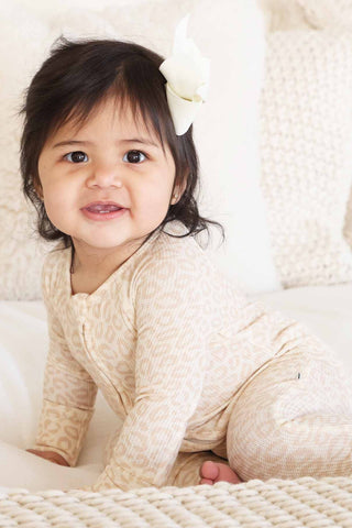 Caden Lane Baby Lovely Leopard Zip Romper