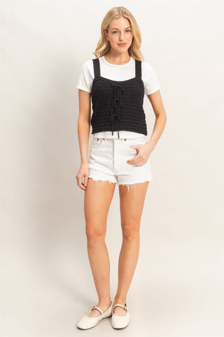 Heather Textured Knit Tank