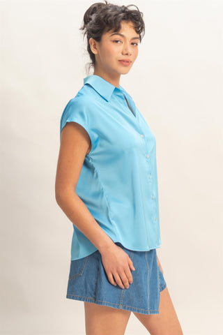 Annita Satin Button Shirt