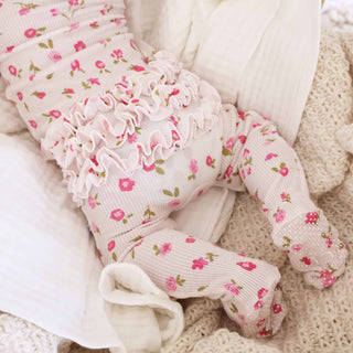 Caden Lane Baby Penny's Posies Ruffle Footie