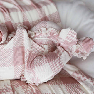 Caden Lane Baby Check Ruffle Footie