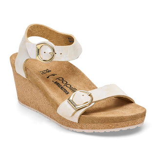 Birkenstock Soley Wedges in Metallic Silver
