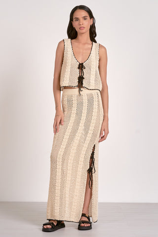 Elan Tie Slit Maxi Skirt
