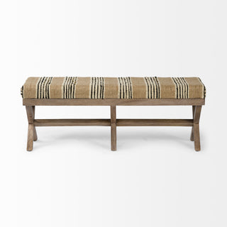 Mercana Solis Upholstered Striped Accent Bench