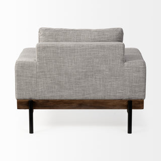 Mercana Colburne Gray with Wood and Iron Accent Chair