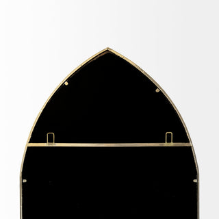 Mercana Giovanna Gold Metal Frame Pointed Arch Vanity Mirror