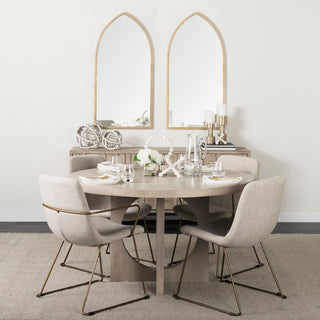 Mercana Giovanna Gold Metal Frame Pointed Arch Vanity Mirror