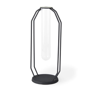 Mercana Aria Metal And Glass Vial Vase