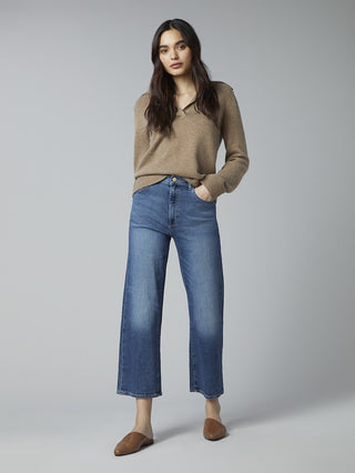 DL1961 Womens Hepburn Wide High Rise Vintage